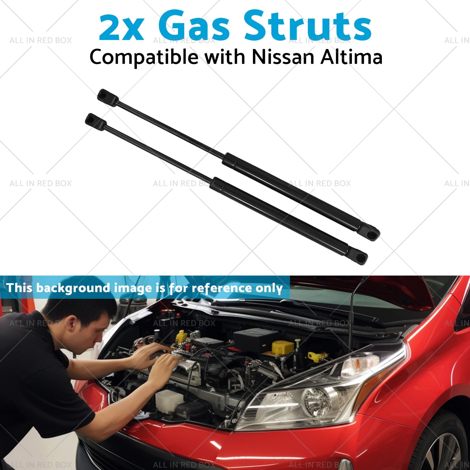 2x Gas Struts Suitable for Nissan Altima Bonnet L33 3TSOA 268N 2013-2018-4