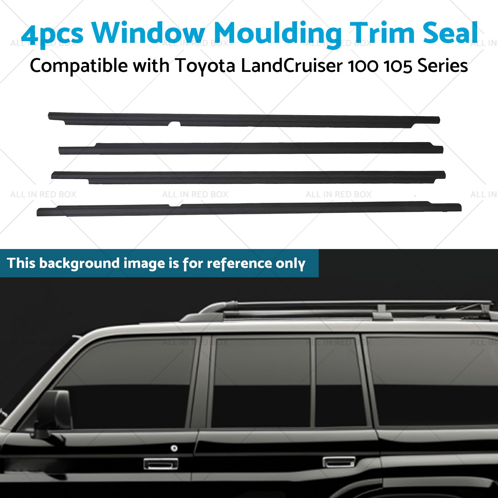 Black Weatherstrips Suitable For Toyota LandCruiser 100 105 Series Side Door 4pc-4