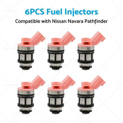 6PCS Fuel Injectors Suitable For Nissan Navara D21 D22 Pathfinder 16600-9S200-3