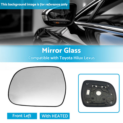 Left Side Mirror Glass Suitable for Lexus RX300 RX330 Toyota Hilux HEATED Convex-2