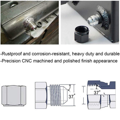 AN20 Male Aluminium Weld-On JIC Bung Fitting JXSS032-AN20-4