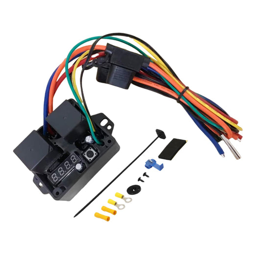 12" Dual Electric Radiator Fan Thermostat for Ford Mustang 1994-2004