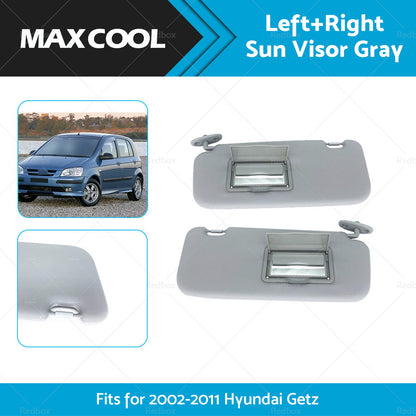 Left Right Side Car Sun Visor Shade Suitable For Hyundai Getz 2002-2012 Grey-2