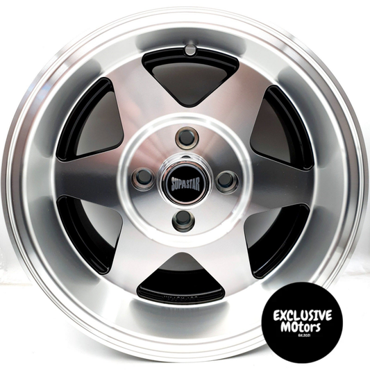 10x6 Wheel Set with Nuts & Caps – Silver GB, Fits Classic Mini (1959-2000)