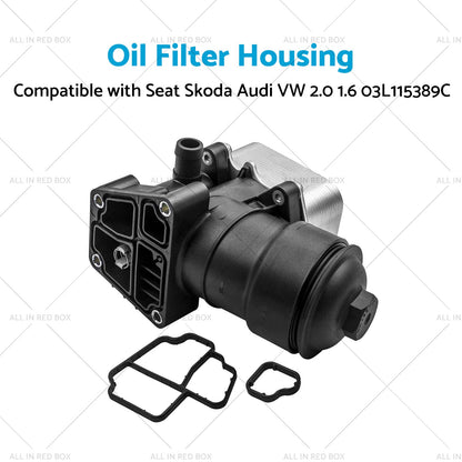 1x Oil Filter Housing Filter Cap  and Gasket Suitable For Seat Skoda Audi VW 2. 0 1. 6-3