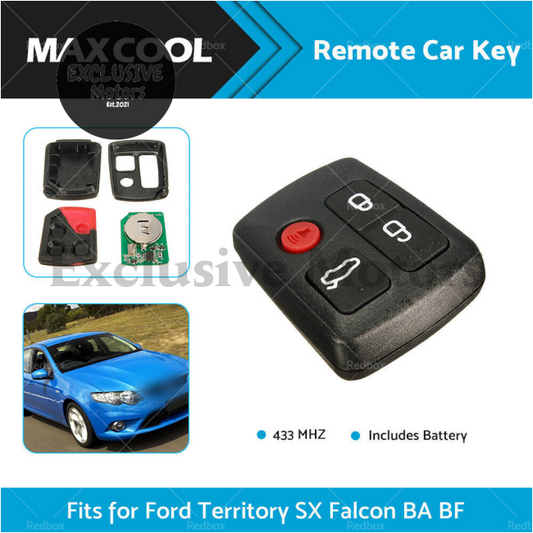 4 Button Key for Ford Territory SX, XR6, XR8, Falcon BA, BF