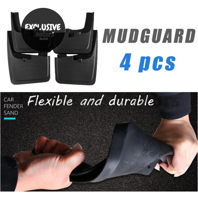 4-Piece Mudflap Set For Ford Raptor F-150 - Front And Rear Mudguards