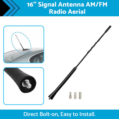 16'' Signal Antenna AM or FM Radio Aerial Black Suitable For Nissan Navara 2005 on