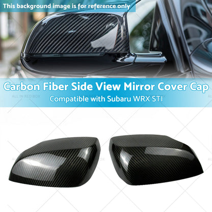 Carbon Fiber Side View Mirror Cover Caps Suitable for Subaru WRX STI 15-21-2
