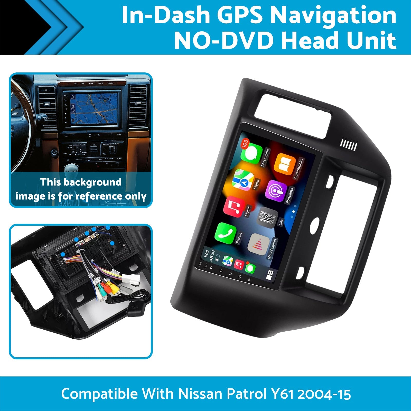 9in 2.5D Capacitive Screen Head Unit Suitable For Nissan Patrol GU RH Drive Android 13-1