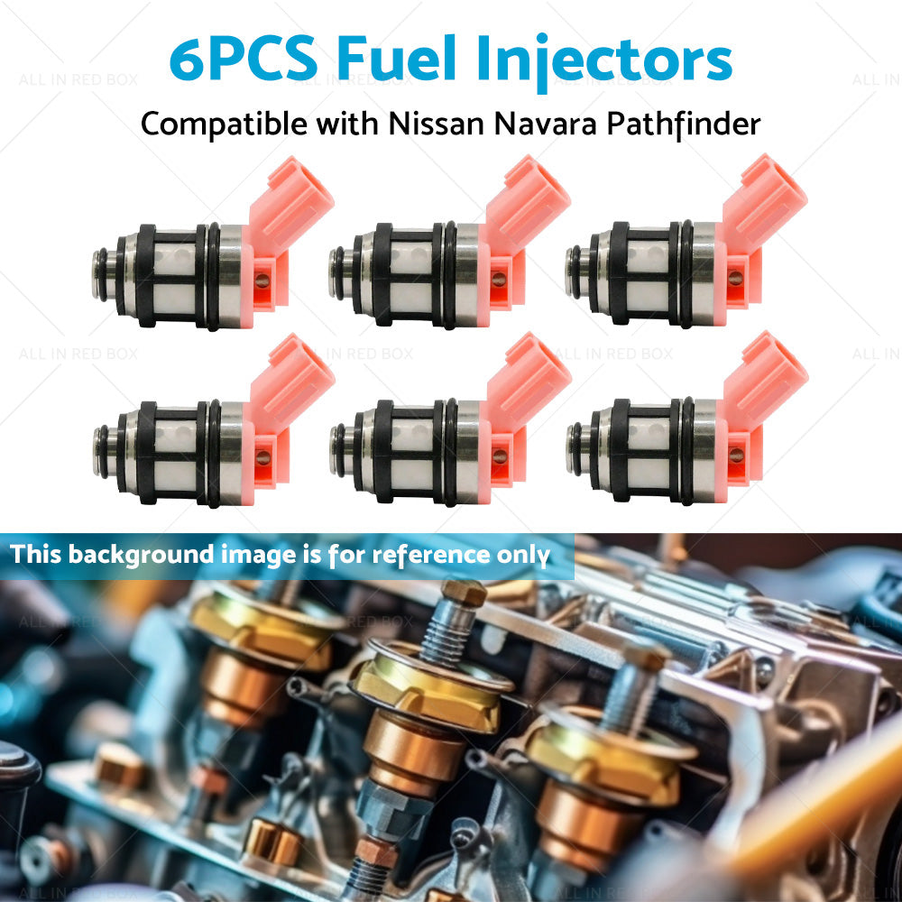 6PCS Fuel Injectors Suitable For Nissan Navara D21 D22 Pathfinder 16600-9S200-4