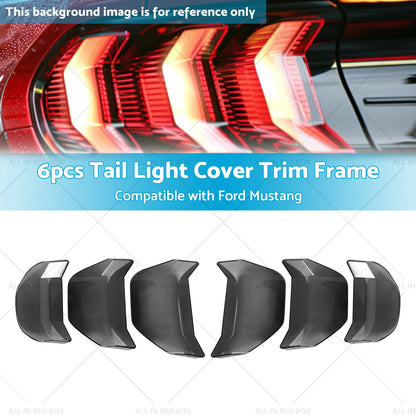 6pcs Car Tail Light Lamp Cover Trim Frame Suitable for Ford Mustang GT 2018-2022-2