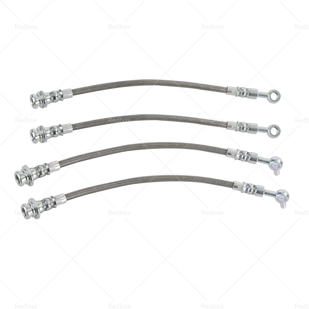 FrontRear Braided Brake Line Hose Set Fit Nissan Patrol GQ Y60 or Ford Maverick DA-3