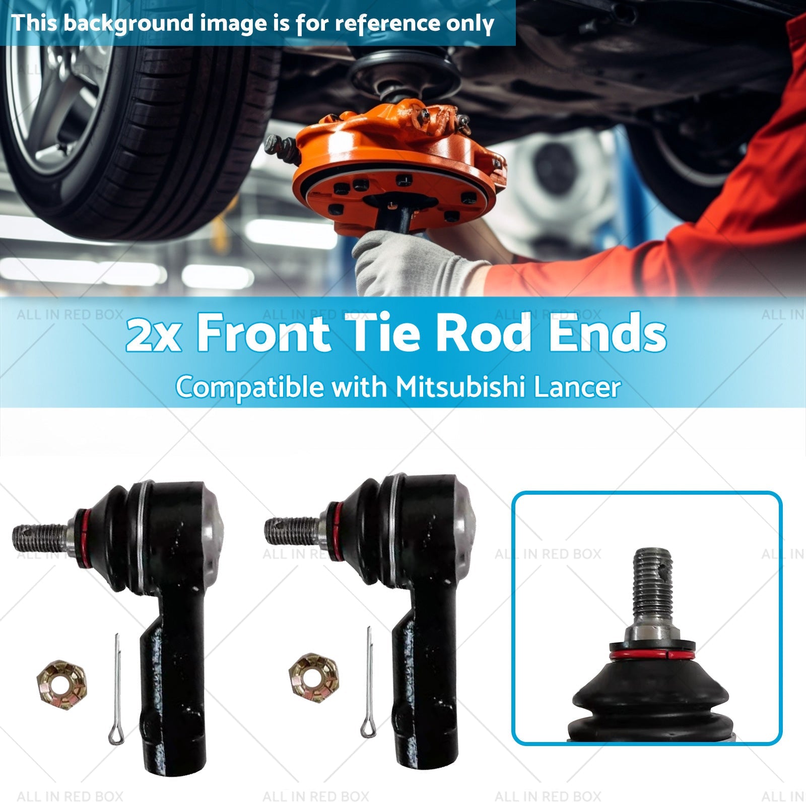 2x Front Tie Rod Ends Suitable for Mitsubishi Lancer GL CE ES 1. 5L 1. 8L 95-07-2