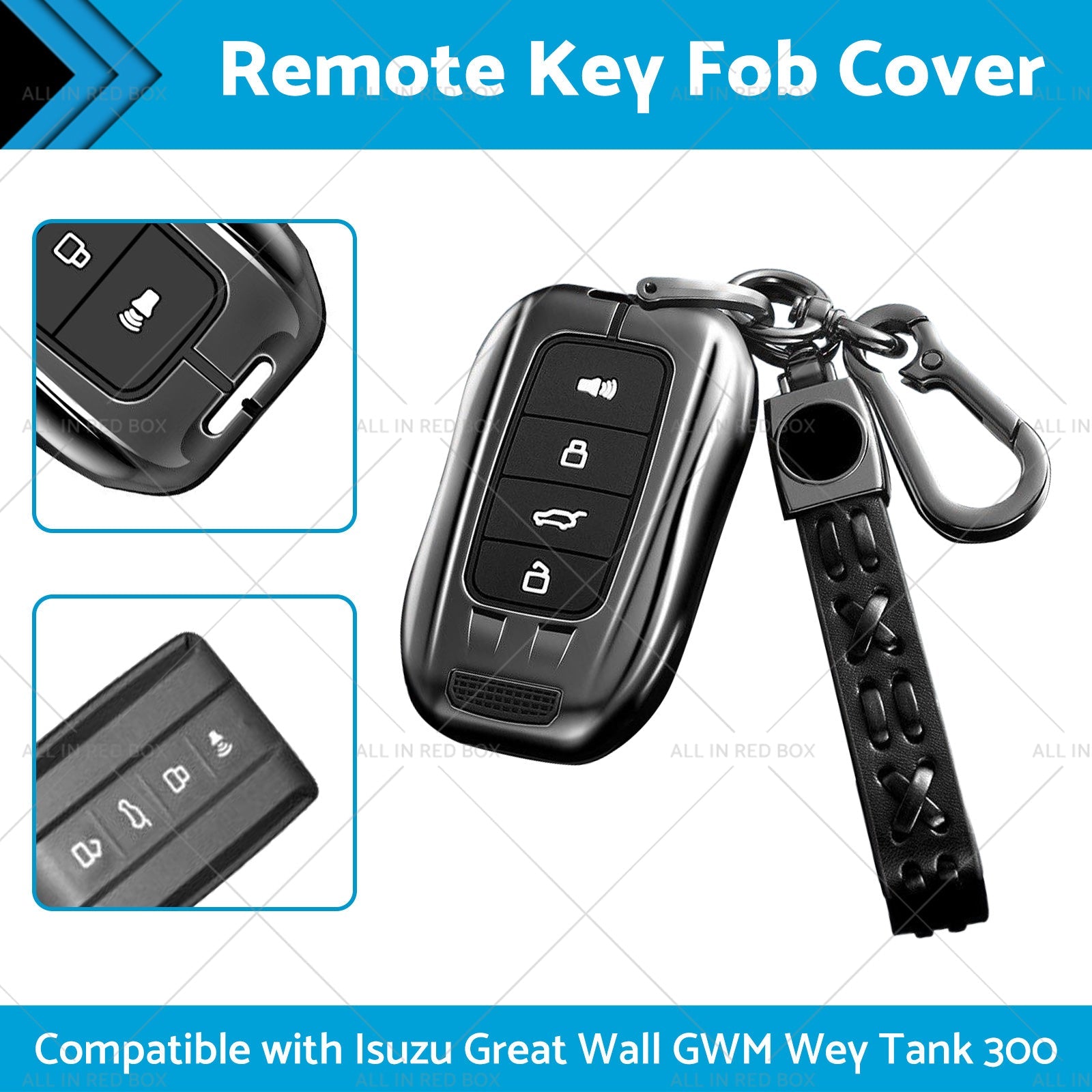 Alloy Car Remote Key Fob Cover Key Case Suitable for Great Wall GWM Wey Tank 300-1