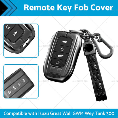 Alloy Car Remote Key Fob Cover Key Case Suitable for Great Wall GWM Wey Tank 300-1