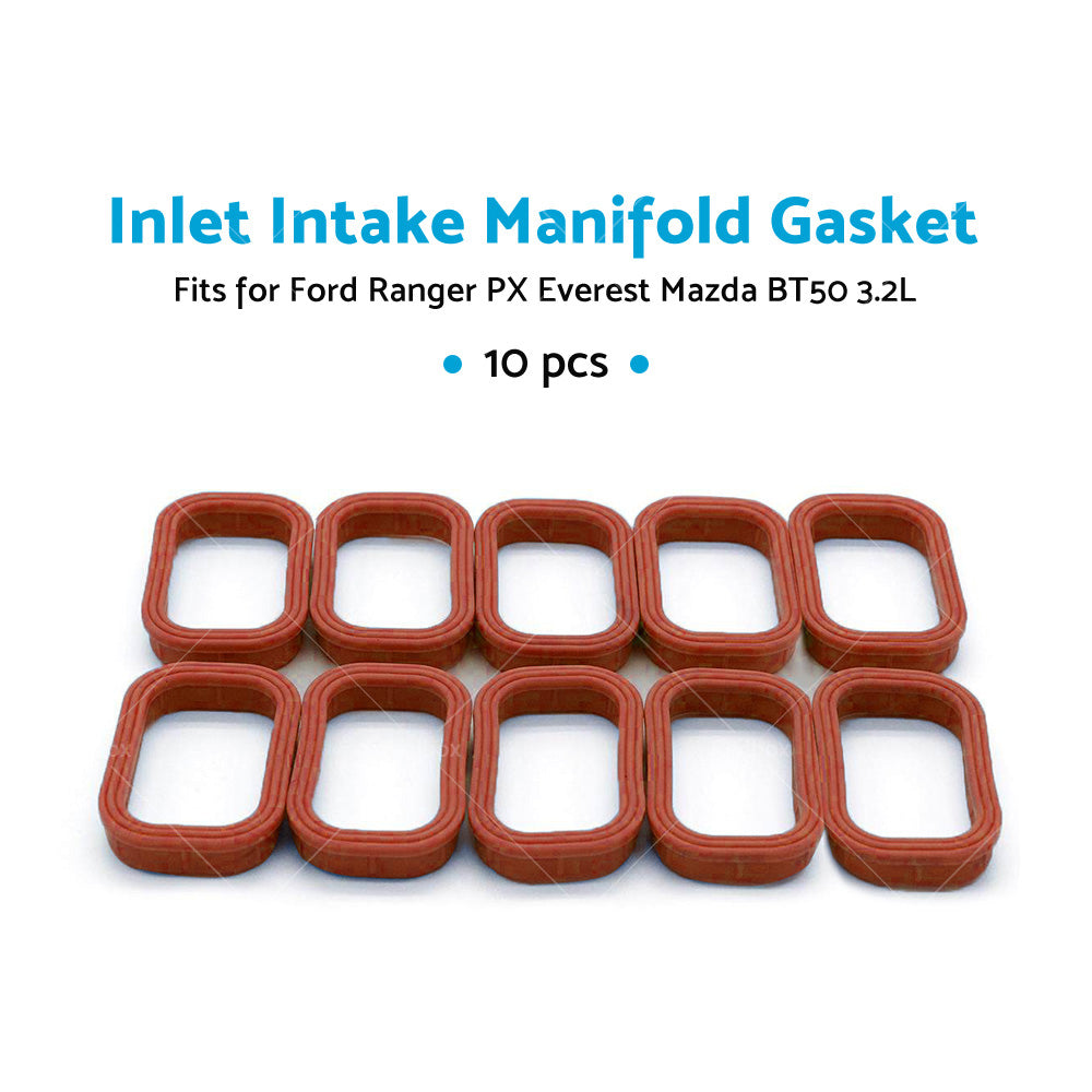 10x Inlet Intake Manifold Gasket Fits for Ford Ranger PX Everest Mazda BT50 3. 2L