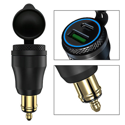 Dual USB Charger Hella DIN Type C Plug Socket Suitable For BMW Motorcycles / Ducati Motorcycles-3