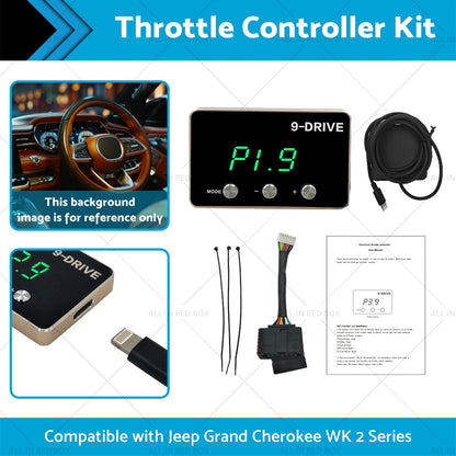 Suitable for Jeep Grand Cherokee WK2 11-21 Black EVC Throttle Controller Kit-2