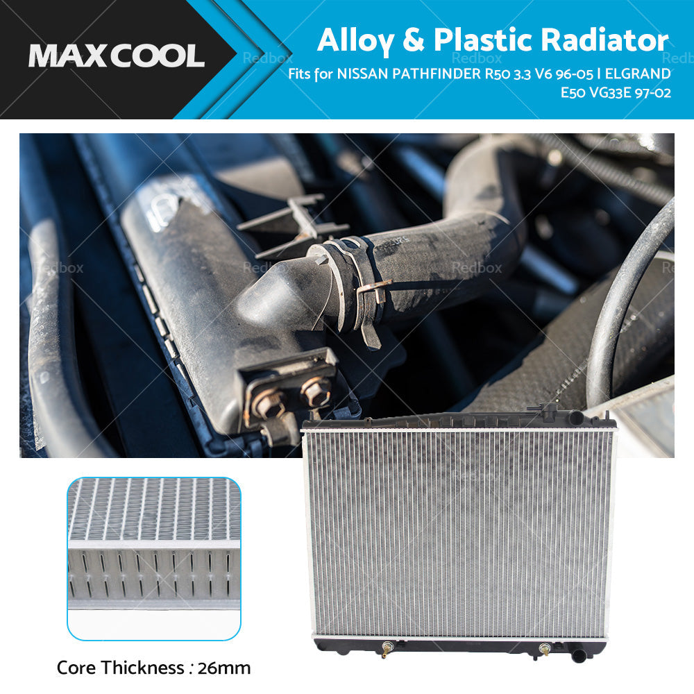 RADIATOR fits NISSAN PATHFINDER R50 3.3 V6 96-05 | ELGRAND E50 VG33E 97-02-0