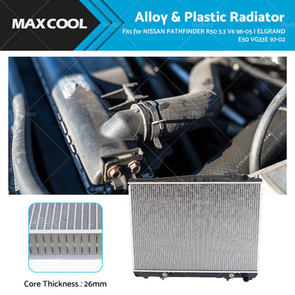 RADIATOR fits NISSAN PATHFINDER R50 3.3 V6 96-05 | ELGRAND E50 VG33E 97-02-0