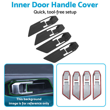 Carbon Fiber Inner Door Handle Cover Suitable For Mitsubishi Triton L200 23-25-3
