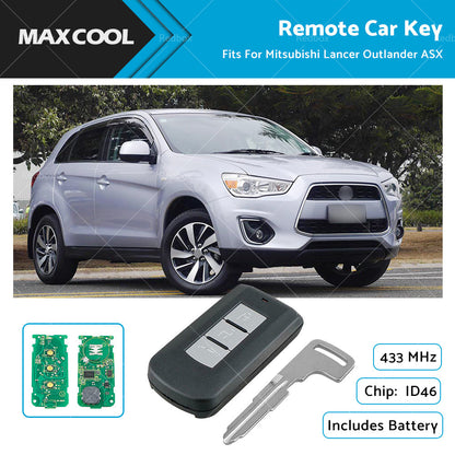 3 Buttons Remote Smart Car Key ID46 Fits For Mitsubishi Lancer Outlander ASX-0