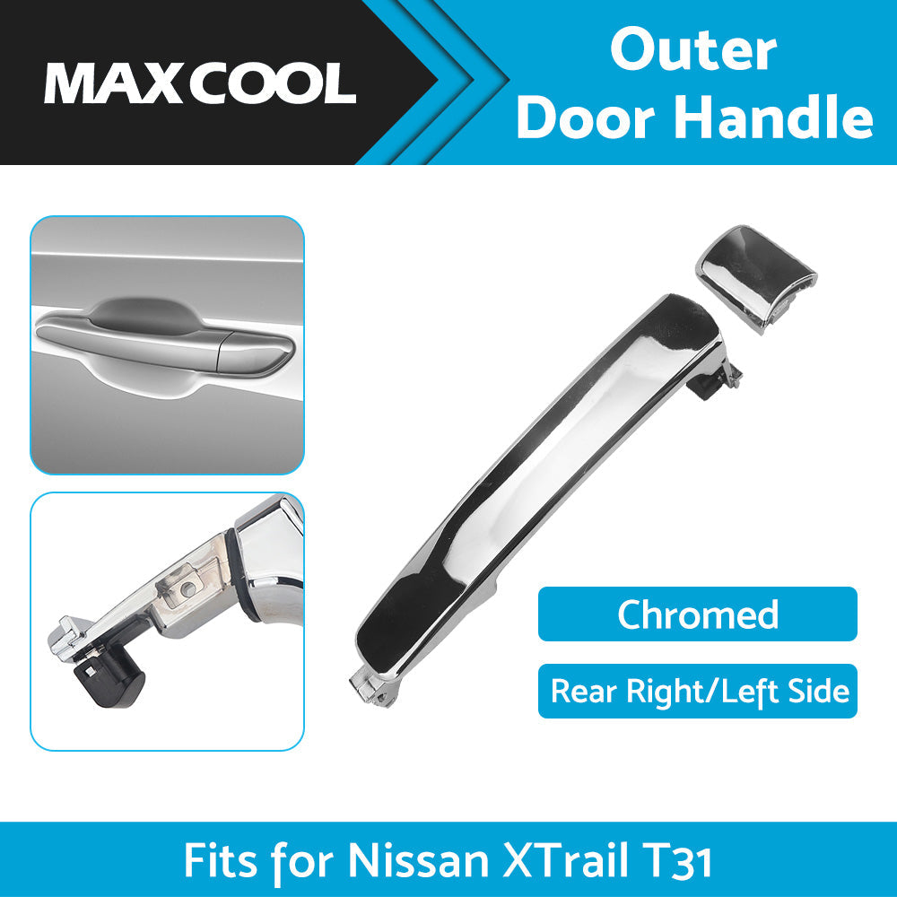 For Nissan XTrail T31 2007-2013 REAR LH Left  or  RH Right Outer Door Handle Chrome-3