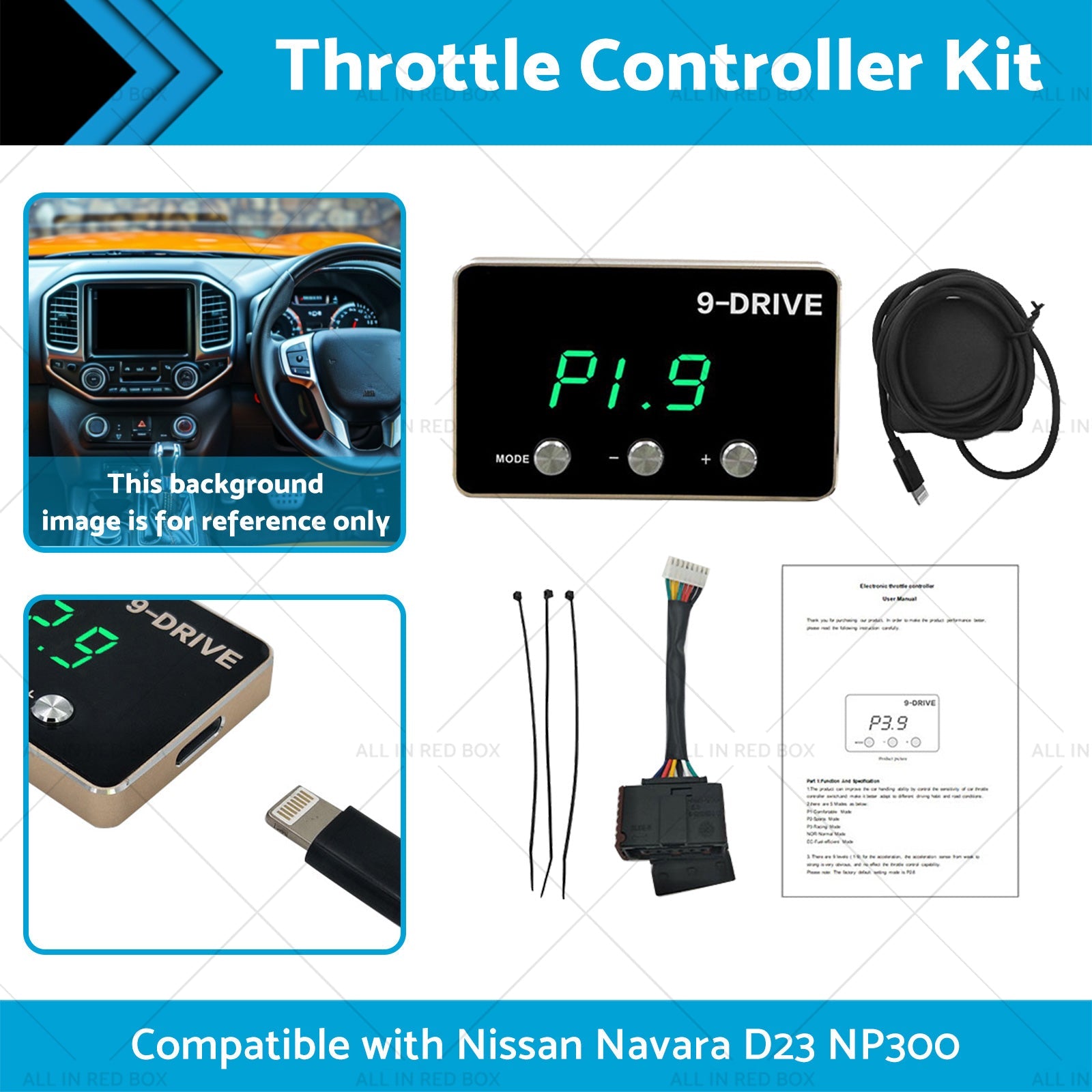 Throttle Controller Kit Suitable for Nissan Navara NP300 D23 2015-2023-2