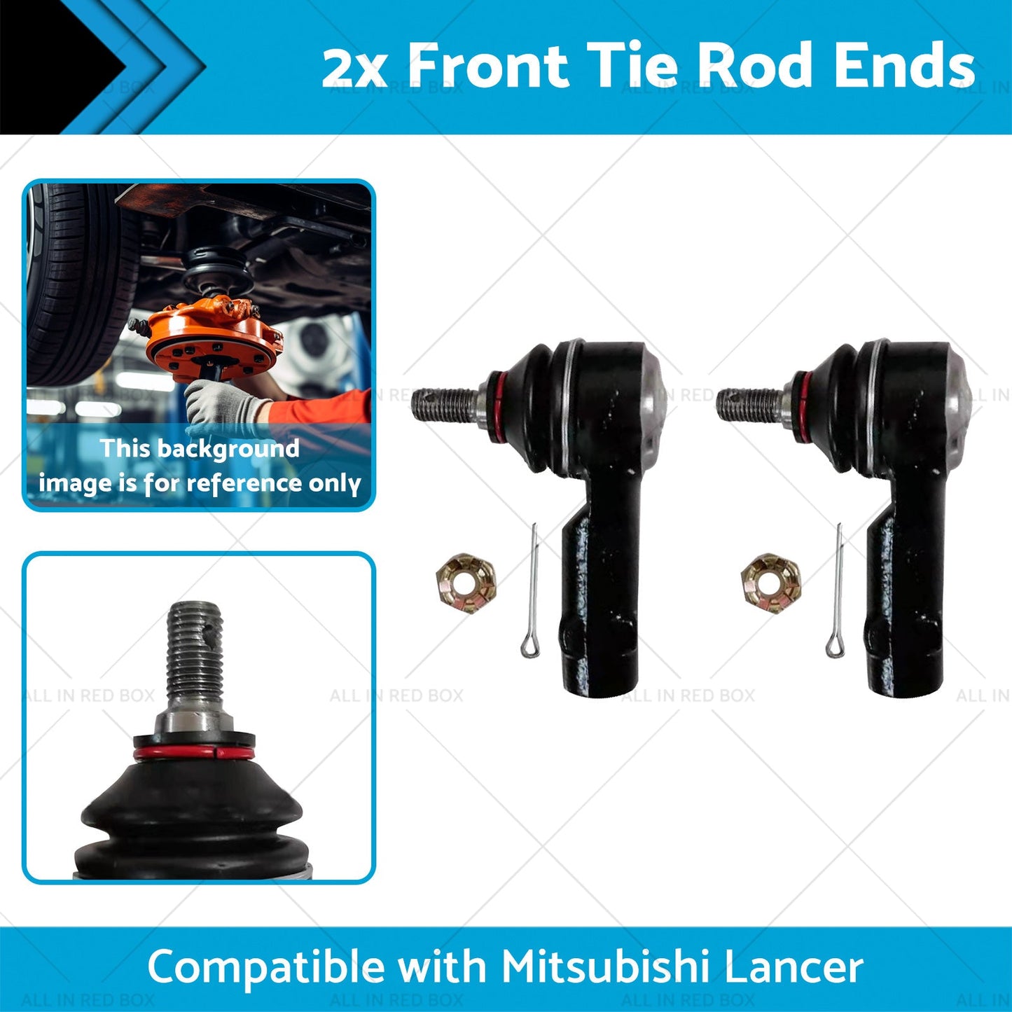 2x Front Tie Rod Ends Suitable for Mitsubishi Lancer GL CE ES 1. 5L 1. 8L 95-07-1