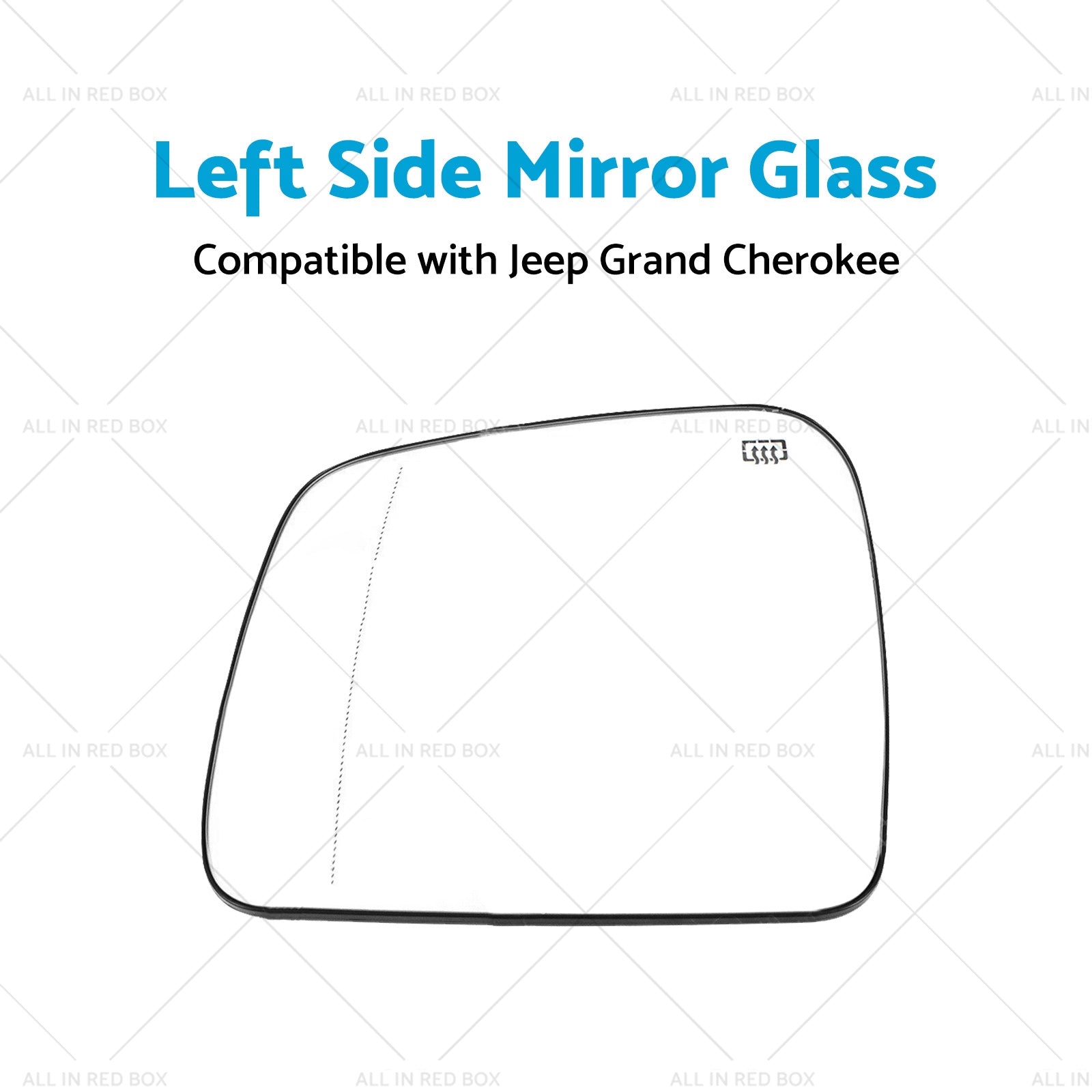 Left Side Mirror Glass Suitablefor Jeep Grand Cherokee WK 10- Convex Heated Base-3