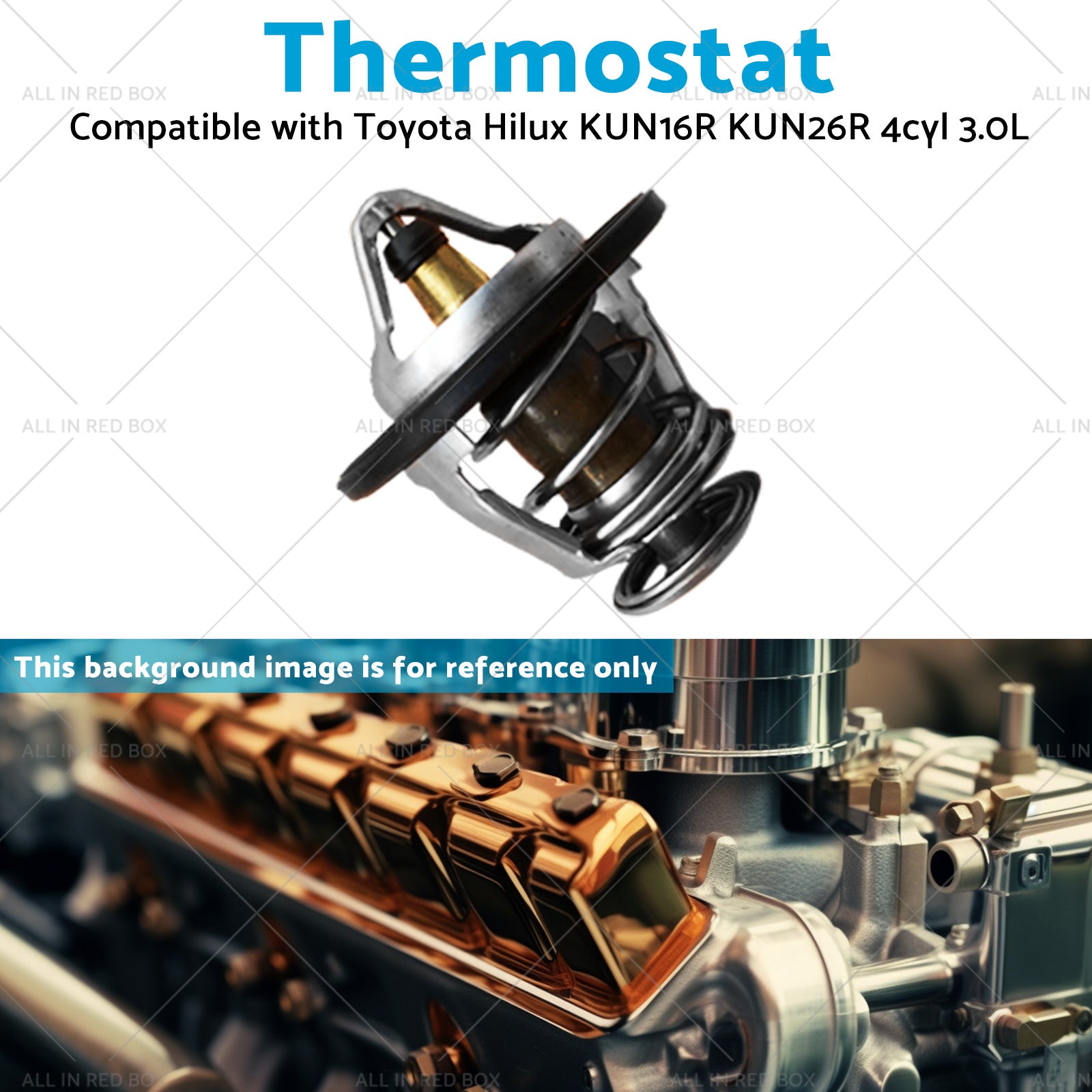 Thermostat Suitable for 2005-2015 Hilux KUN16R KUN26R 4cyl 3. 0L 1KD-FTV Diesel-4