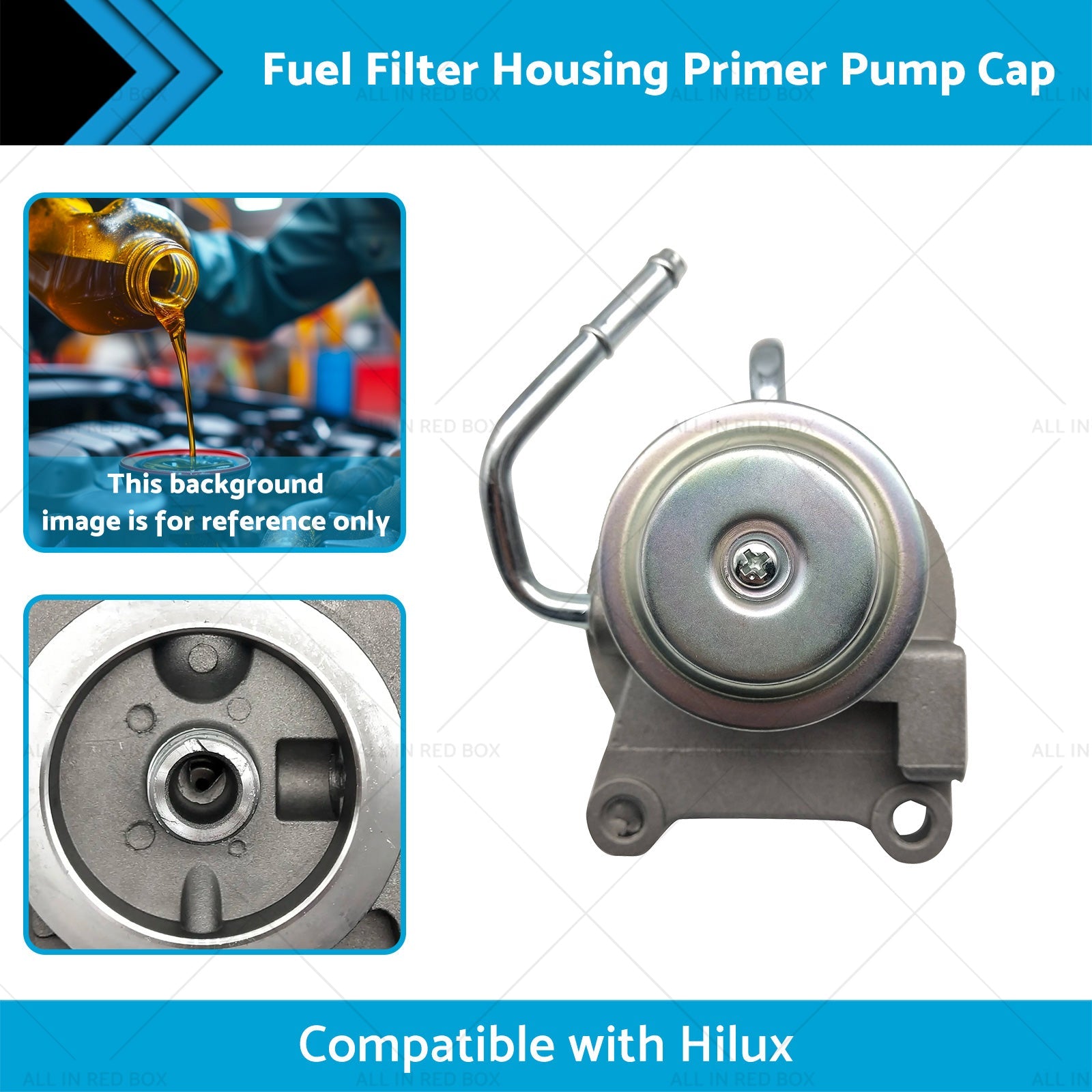 Fuel Filter Housing Primer Pump Cap Suitable for Hilux LN147 LN152 3. 0L 97-05-1