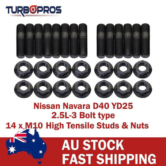 High Tensile Exhaust Manifold&Turbo Stud Kit for Nissan Navara D40 YD25 2.5L