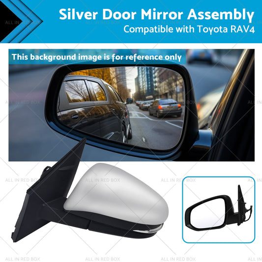 Door Mirror Silver Suitable for Toyota RAV4 2013 - 2018 Left Side 5-wire-0