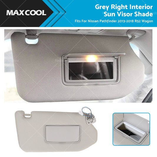 Right Interior Sun Visor Shade Grey Fit For Nissan Pathfinder 13-18 R52 Wagon-0