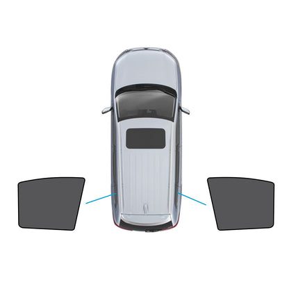 2x Triangular Window Magnetic Mesh Sunshades Suitable for Kia Carnival YP Series-0