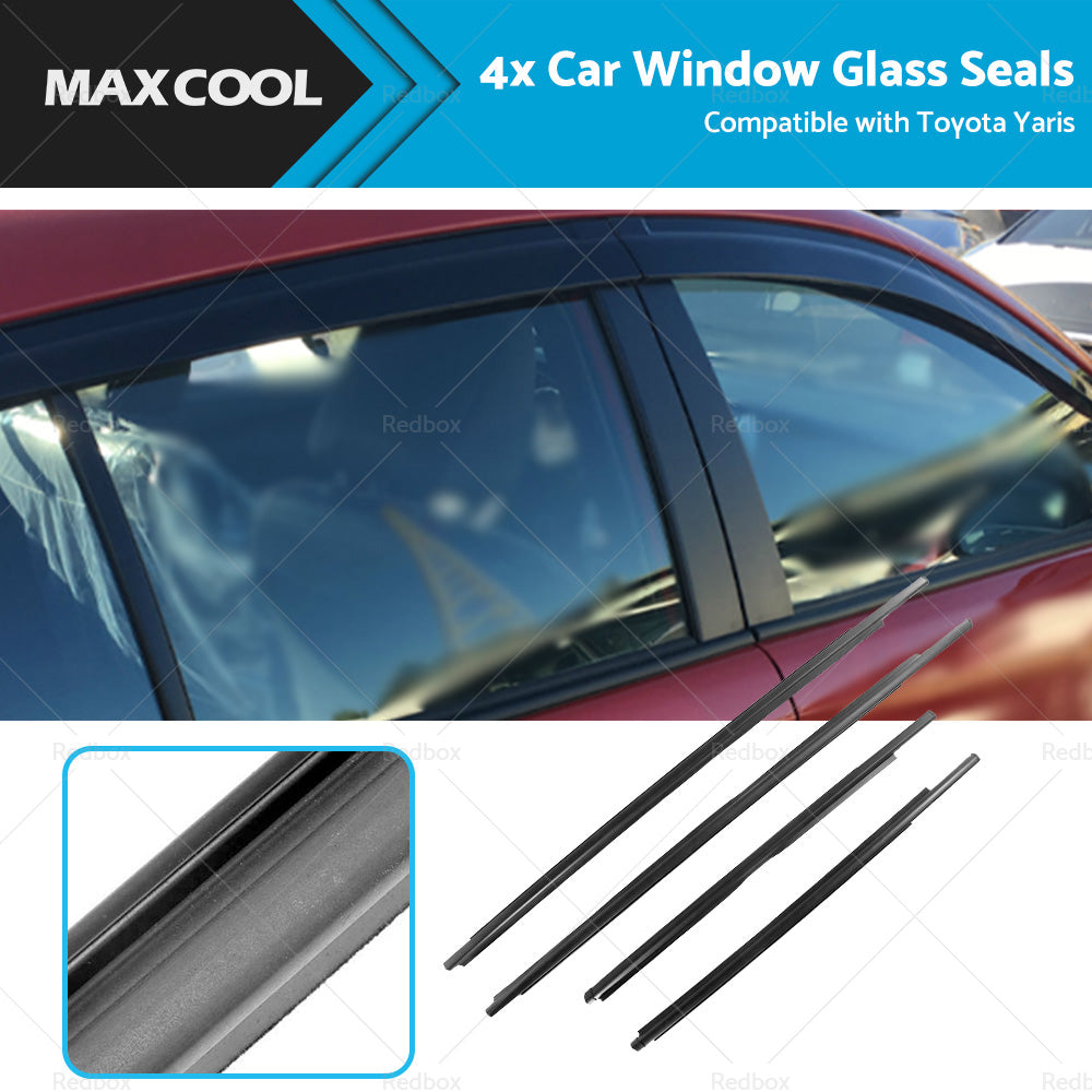 4x Car Window Glass Seal Weatherstrip Sweep Belt Suitable For Toyota Yaris 07-11-0
