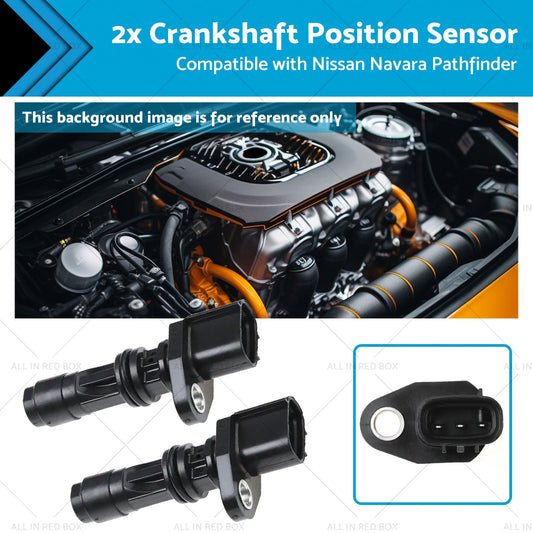 2x Crankshaft Position Sensor Suitable For Nissan Navara D40 Pathfinder R51-0
