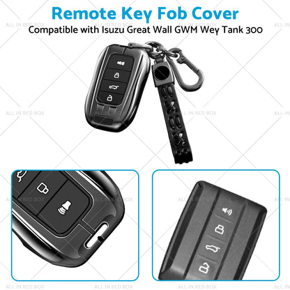 Alloy Car Remote Key Fob Cover Key Case Suitable for Great Wall GWM Wey Tank 300-3