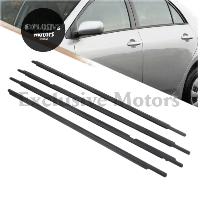 4Pcs Door Weather Strip Seal Set For 03-08 Toyota Corolla Hatch