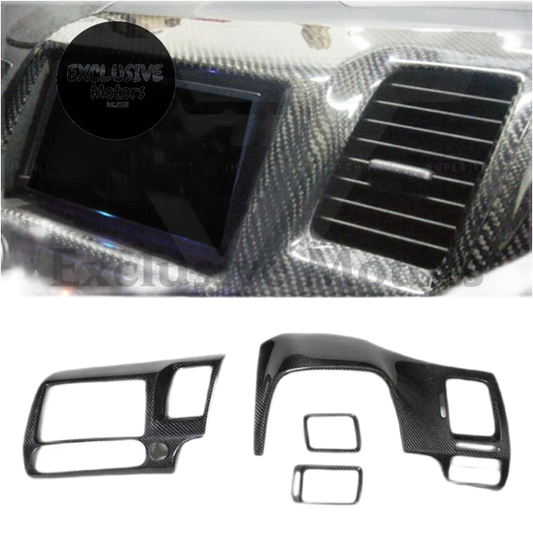 4Pcs Real Carbon Fiber Interior Trim For Honda Civic Type R Fd2