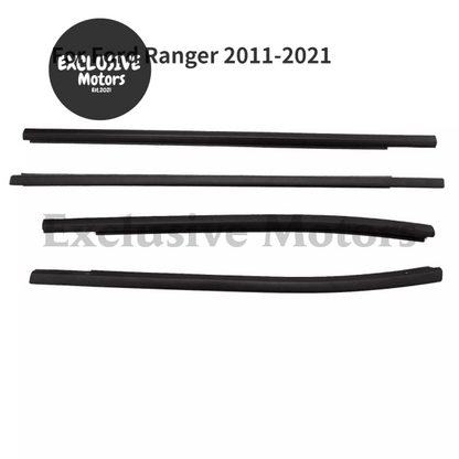 4X Outer Door Window Rubber Seals Suitable For Ford Ranger Px