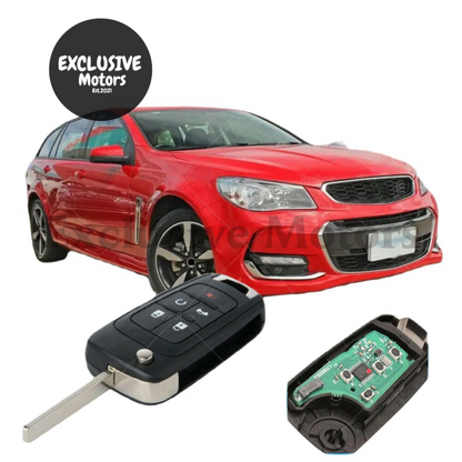 5 Button Remote Complete Key Transponder Fits for HOLDEN COMMODORE VF 2013-2017