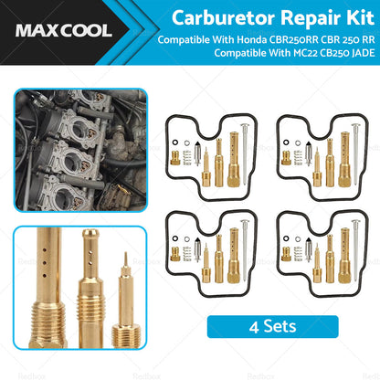 4 Sets Carburetor Repair Kit Suitable For Honda CBR250RR CBR 250 MC22 CB250 JADE-0