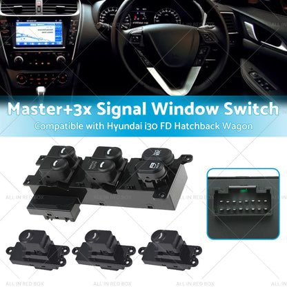 Master3x Signal Window Switch Suitable For Hyundai I30 FD Hatchback Wagon 07-12-2