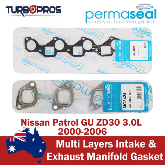 Permaseal Intake & Exhaust Manifold Gasket for Nissan Patrol GU ZD30 3.0L