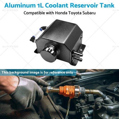 1L Aluminum Coolant Reservoir Tank Coolant Overflow Bottle Recovery Water Tank