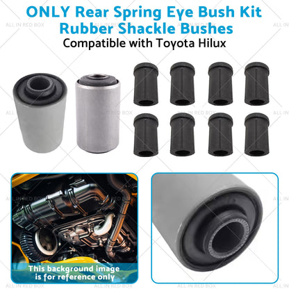Rear Spring Eye Bush Kit Rubber Shackle Bushes Suitable for 91-04 Toyota Hilux-3