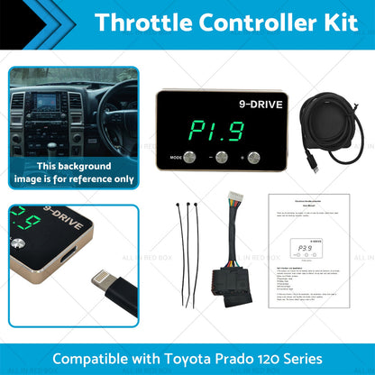 9 Mode Throttle Controller Kit Suitable for Toyota Prado 120 Series 2002-2009-2